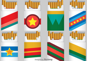 Cigarette Pack Vector Icons - vector #389605 gratis